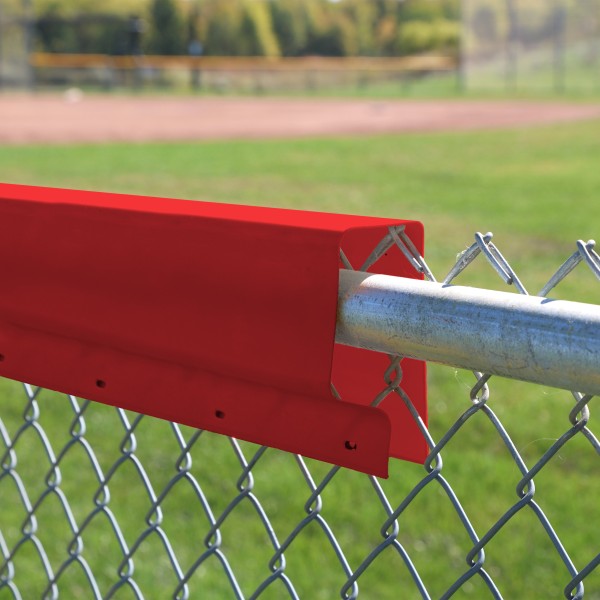 Safety Top Cap for Baseball Outfield Fence Top Protection PDS 40' (Scarlet Red) - Custom Order (FenceRoll)