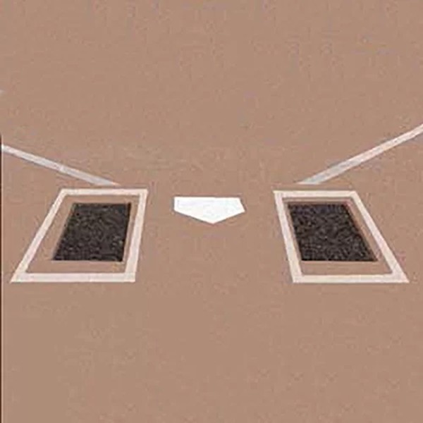 Batter's Foundation Box Mat Set for Temporary Baseball Fields | 8 Count, 4 Per Mat- Black