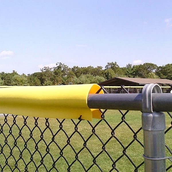 Baseball Safety Top Cap LITE® Fence Guard Cap 80' Long Baseball Fence Topper (Yellow)
