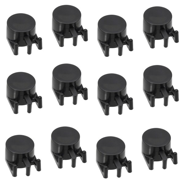 Replacement Post Cap (Tri Cleat) For FlexPole and SurePost Poles - Black (12 Pack) - TCC-12-BK