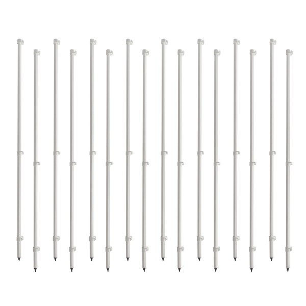 Standard 60" FlexPole SurePost White Pole Kit for Hook N Hang Temporary Baseball Fence - WHNH-P