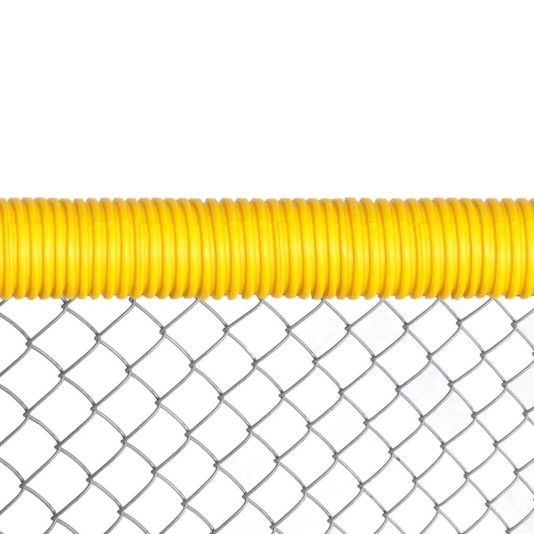 01160 Baseball Fence Poly Cap 100' Fence Topper - Ready To Install (Yellow)