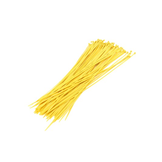 Yellow Zip Ties for Baseball Fence Poly Cap 19" (100 Count) - 01649