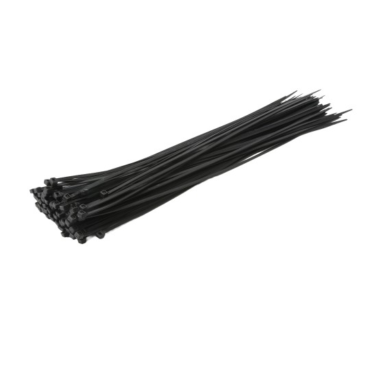 Black Zip Ties for Baseball Fence Poly Cap 19" (100 Count) - 04451