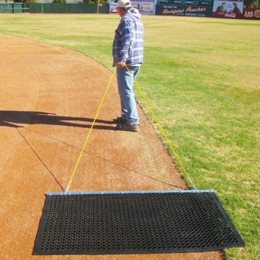 Professional Eraser 2.0 Drag with Tow Rope 6.5' x 3' for Baseball Field Maintenance