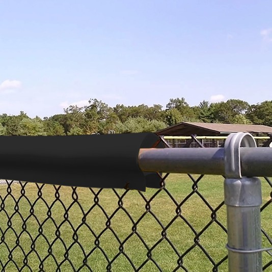 Baseball Fence Safety Top Cap LITE Fence Guard Cap 80' Long Baseball Fence Topper (Black) - Custom Order