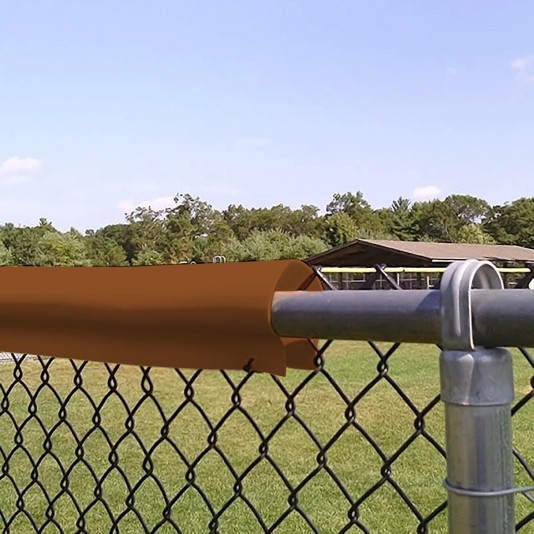 Baseball Fence Safety Top Cap LITE Fence Guard Cap 80' Long Baseball Fence Topper (Brown) - Custom Order