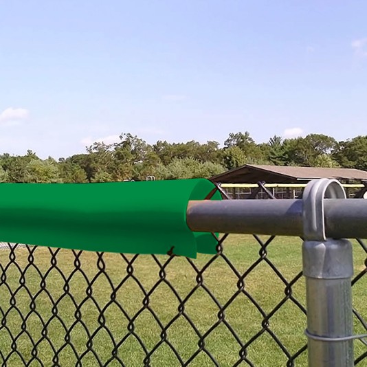 Baseball Fence Safety Top Cap LITE Fence Guard Cap 80' Long Baseball Fence Topper (Green) - Custom Order