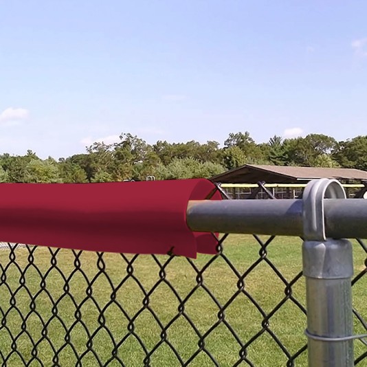 Baseball Fence Safety Top Cap LITE Fence Guard Cap 80' Long Baseball Fence Topper (Scarlet Red) - Custom Order 