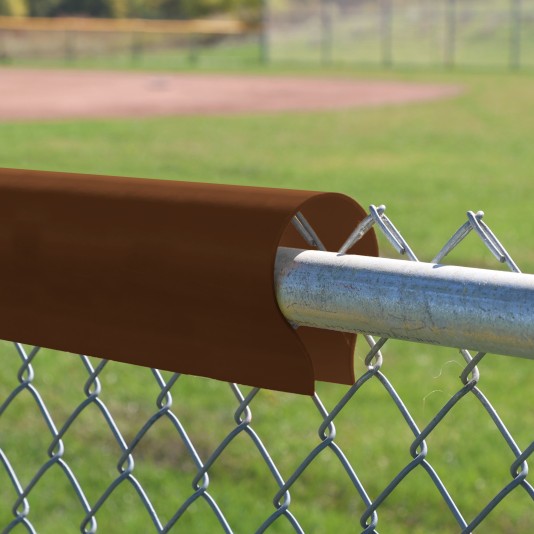 Baseball Fence Safety Top Cap LITE Fence Guard Cap 80' Long Baseball Fence Topper (Brown) - Custom Order (FenceRoll)
