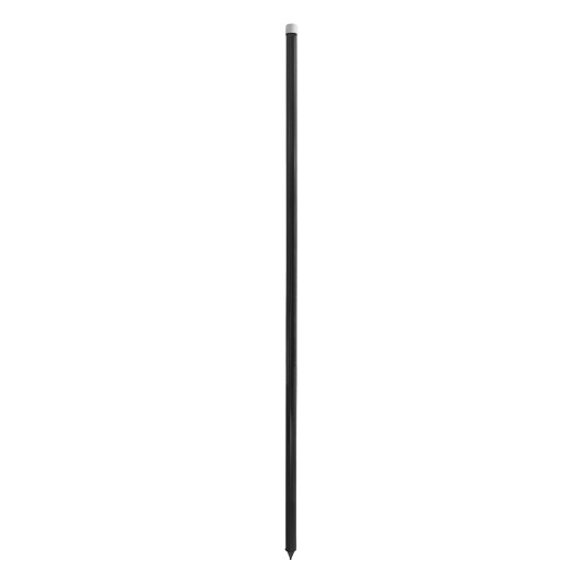 Universal 60" Black Pocket Fence FlexPole For Temporary Baseball Fence (Plain Post with Post Cap and Point) (Single Pole) - UPBLK-1