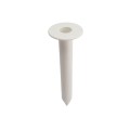 12" Ground Anchor Socket With Weep Hole (White With Yellow Plug) - GS-12-W