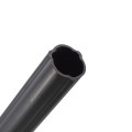 Universal 60" Black Pocket Fence FlexPole For Temporary Baseball Fence (Plain Post with Post Cap and Point) (Single Pole) - UPBLK-1