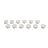 MarkSmart Replacement Ground Socket Plugs for Temporary FlexPole and SurePost Poles | 12 Count - White