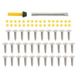 EnduroFence Ground Socket Set for Enduro Fence Kits | Includes 32 Ground Sockets, 32 Socket Plugs, Socket Setter, Hole Drilling Tool