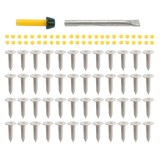EnduroFence Ground Socket Set for Enduro Fence Kits | Includes 48 Ground Sockets, 48 Socket Plugs, Socket Setter, Hole Drilling Tool