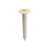 12" Ground Anchor Socket with Weep Hole - White with White Plug