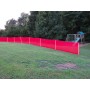 Roll-A-Fence Temporary Baseball Outfield Fence & Barrier Package - Knitted Polyethylene (Red)