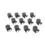 Replacement Post Cap (Tri Cleat) For FlexPole and SurePost Poles - Black (12 Pack) - TCC-12-BK