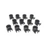 Replacement Post Sleeve (Tri Cleat) For FlexPole and SurePost Poles - Black (12 Pack) - TCS-12-BK
