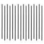 Universal 60" FlexPole Pocket Fence 16 Pole Kit For Temporary Baseball Fence (2 Heavy Duty, 14 Standard) Black - UPCS-16