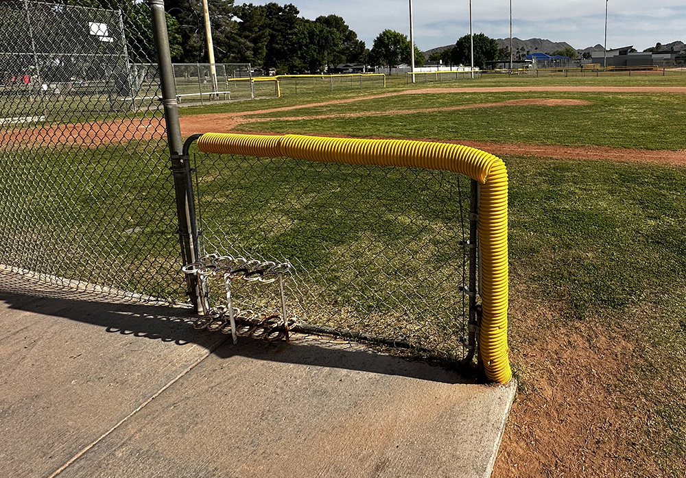 Baseball Fence Topper On