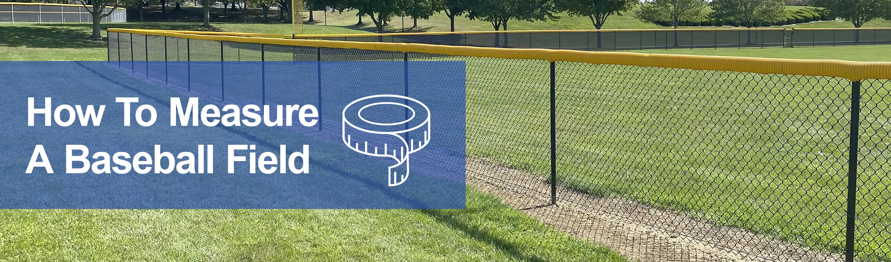 how to measure a baseball field graphic
