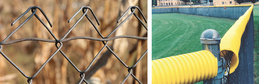 Poly Cap yellow fence topper