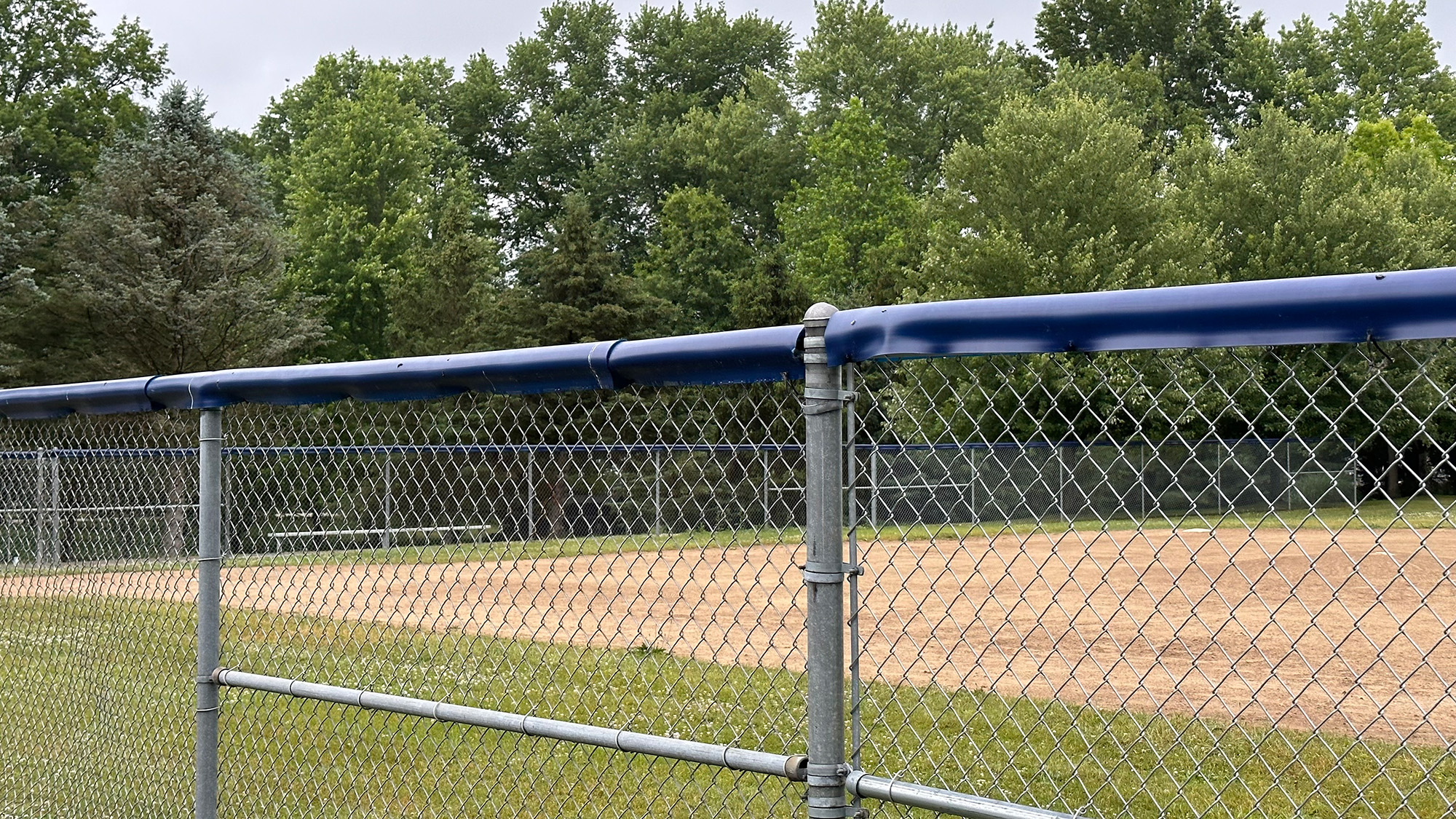 Softball Poly-Cap Fence Topper Yellow Installation