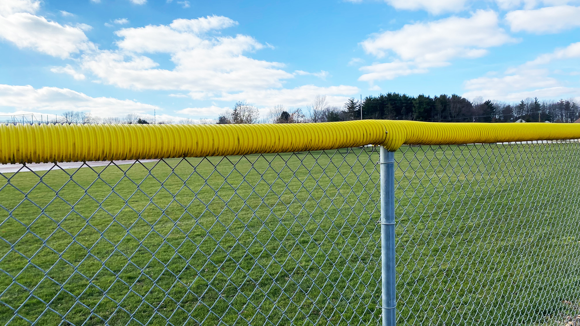 Softball Poly-Cap Fence Topper Yellow Installation